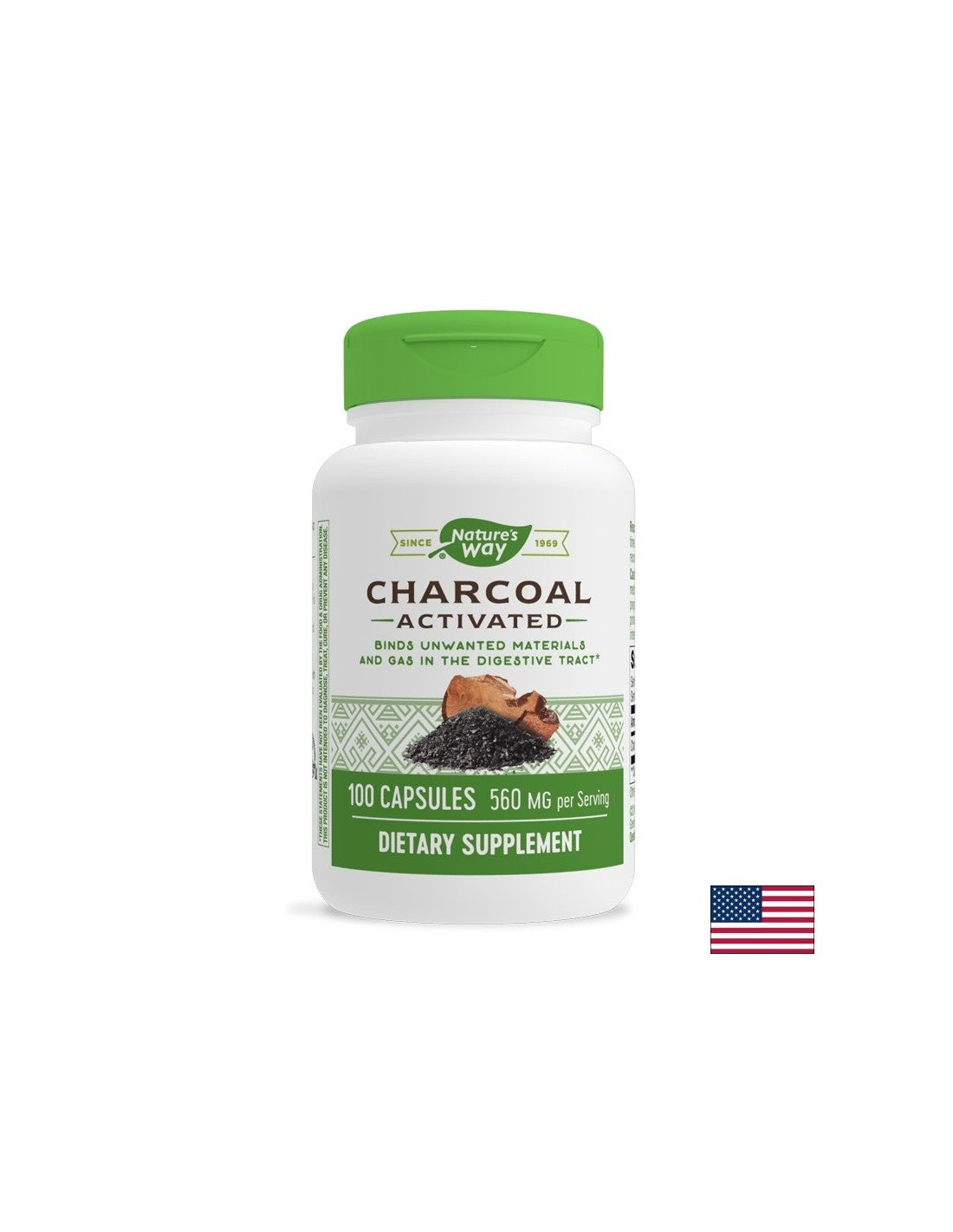 Charbon activé 280 mg - 100 capsules