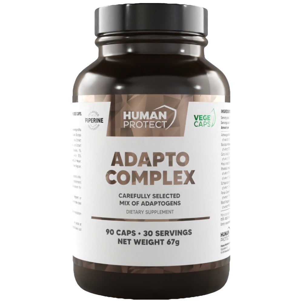 Complexe adapto | Matrice adaptogène avec Ashwagandha, Bacopa, Rhodiola, Ginseng - 90 capsules