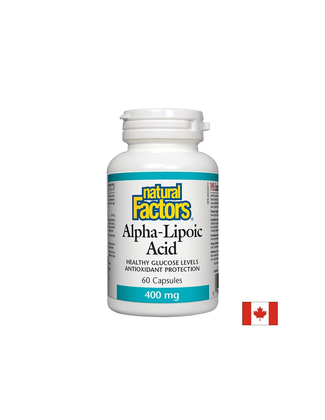 Acide lipoïque alpha 400 mg - 60 capsules