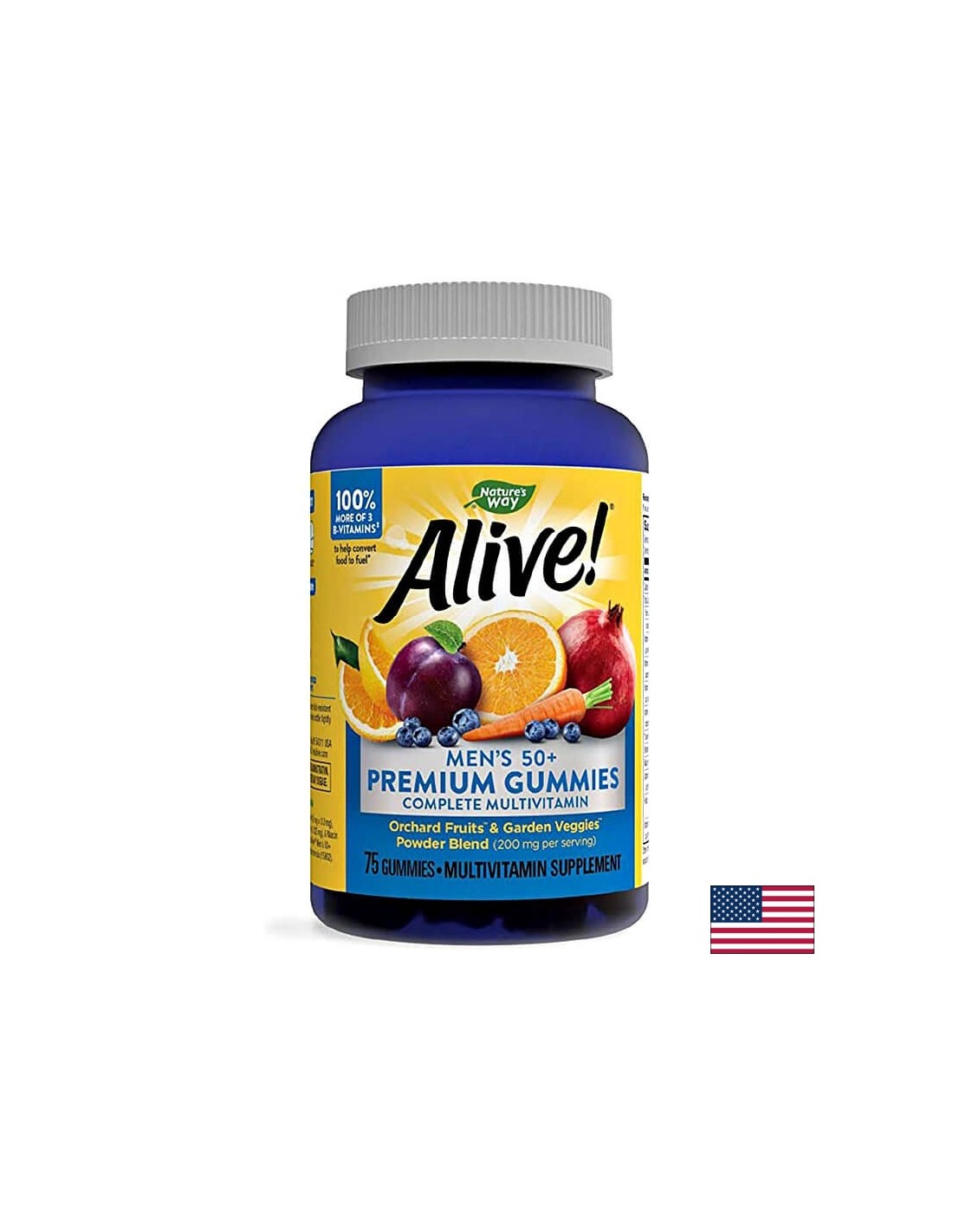 <tc>Alive</tc>! Multivitamines pour hommes de 50 ans et plus - 75 gummies