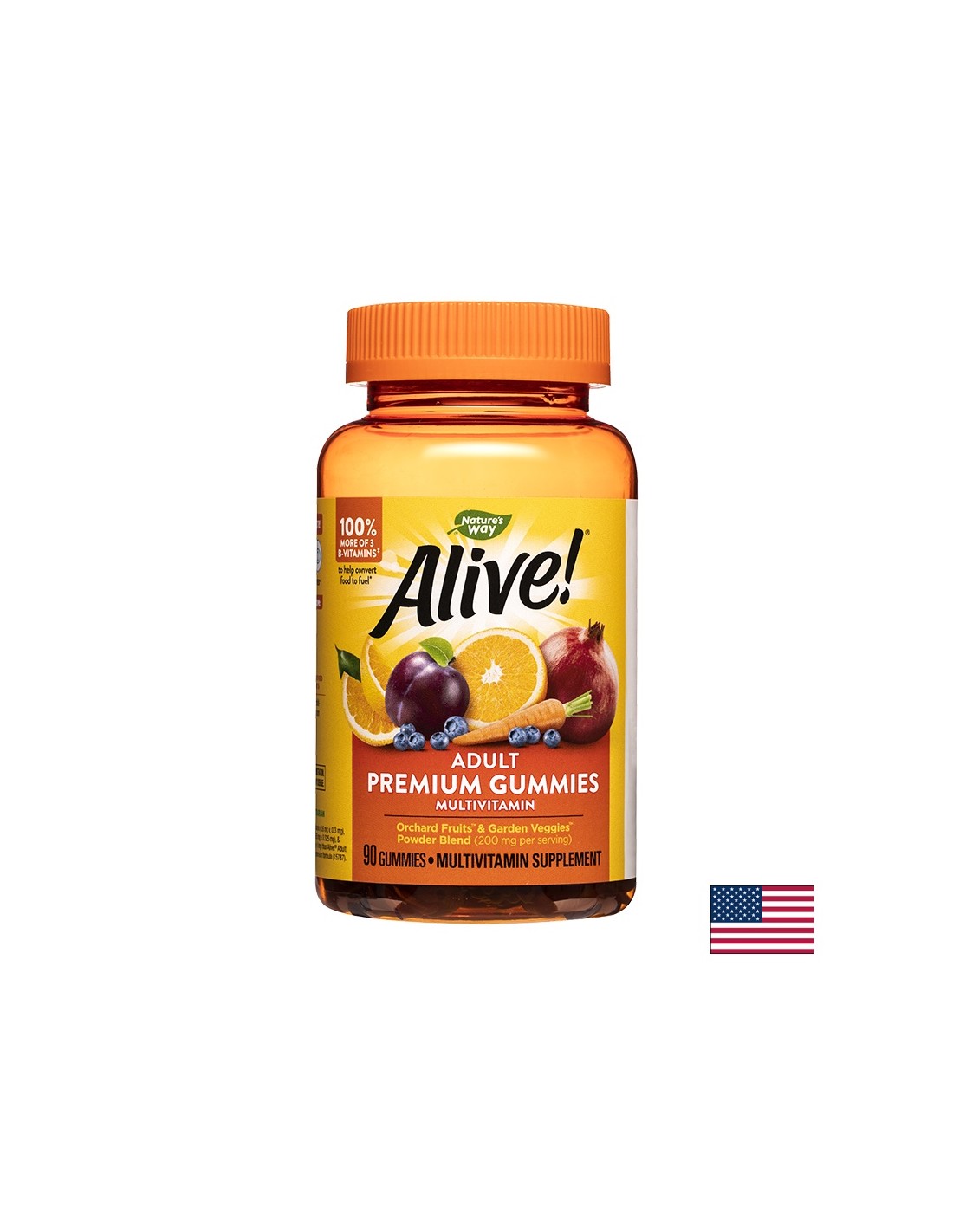 <tc>Alive</tc>! Gommes multivitaminées premium pour adultes / <tc>Alive</tc>! Nature's Way Premium Multivitamines pour adultes, 90 gélules