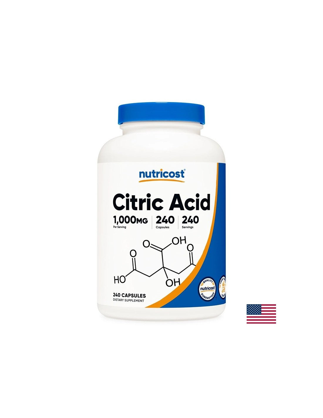 Équilibre alcalin-acide - acide citrique, 240 capsules