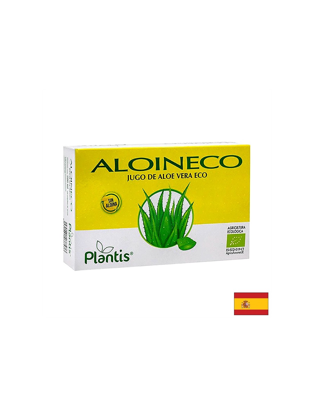 Jus d'aloe vera biologique (sans aloin) - ALOINE ECO ZUMO DE ALOE VERA ECO/SIN ALOINA/PLANTIS®, 20 ampoules
