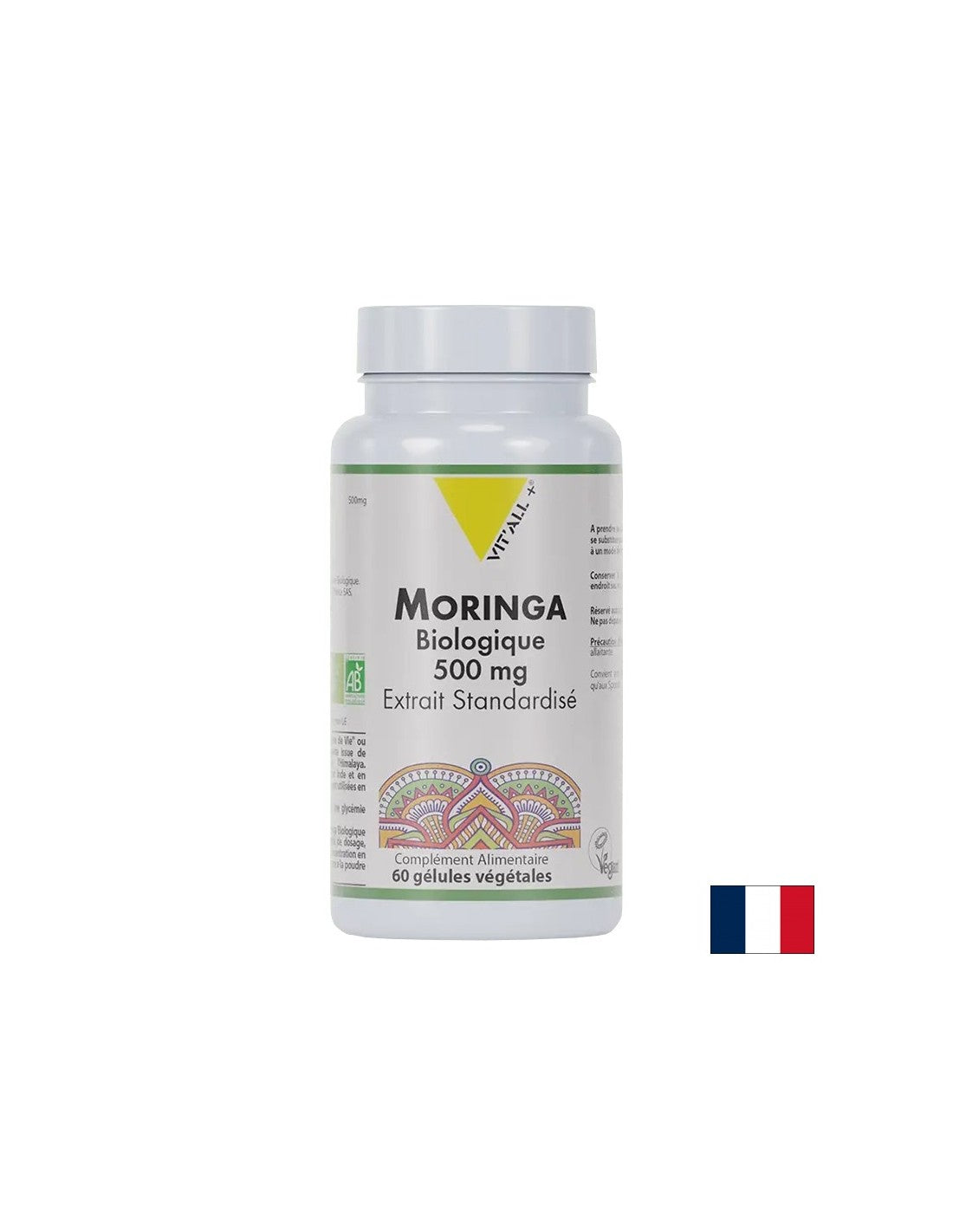 Antioxydant et forte immunité - Moringa, organique, 500 mg x 60 capsules