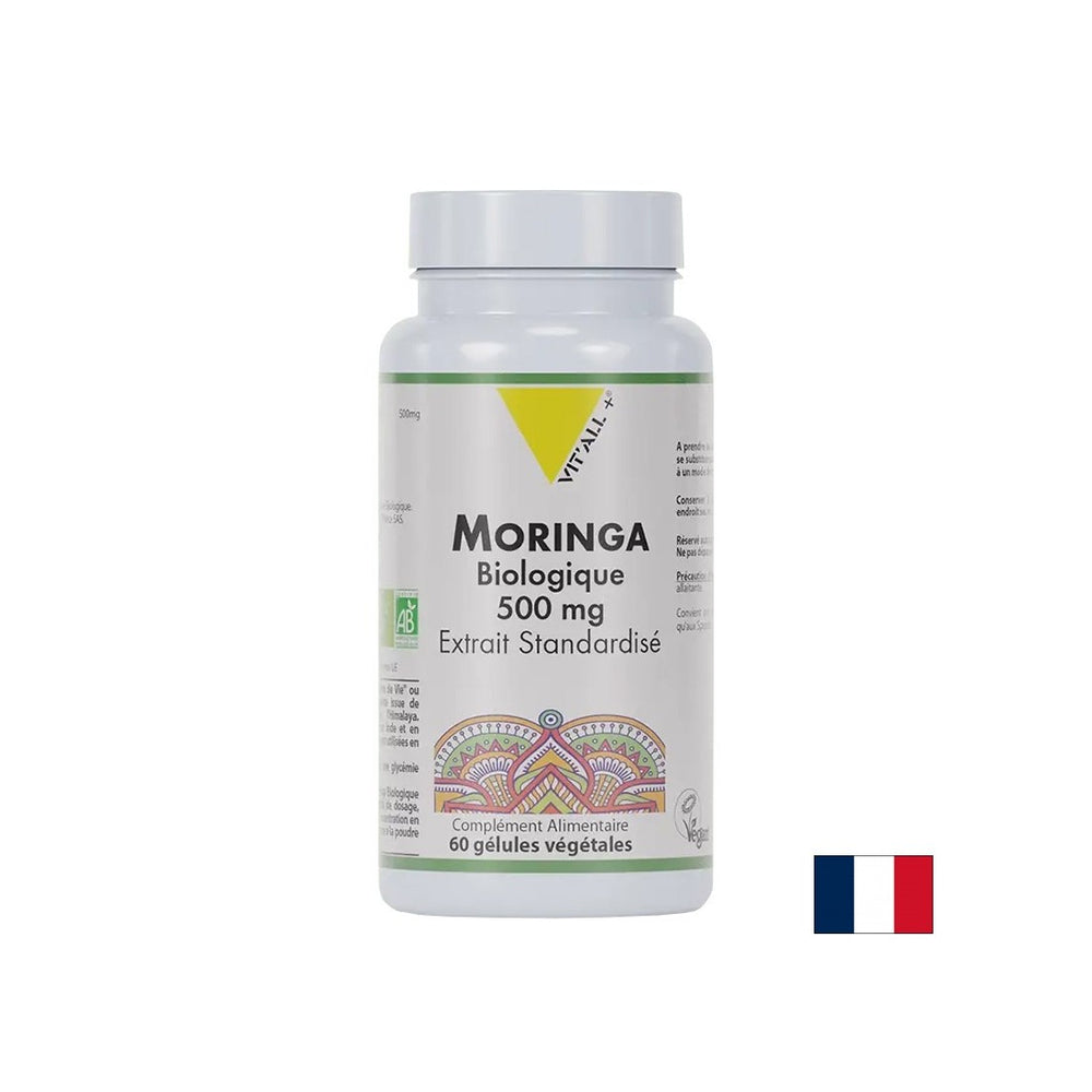 Antioxydant et forte immunité - Moringa, organique, 500 mg x 60 capsules