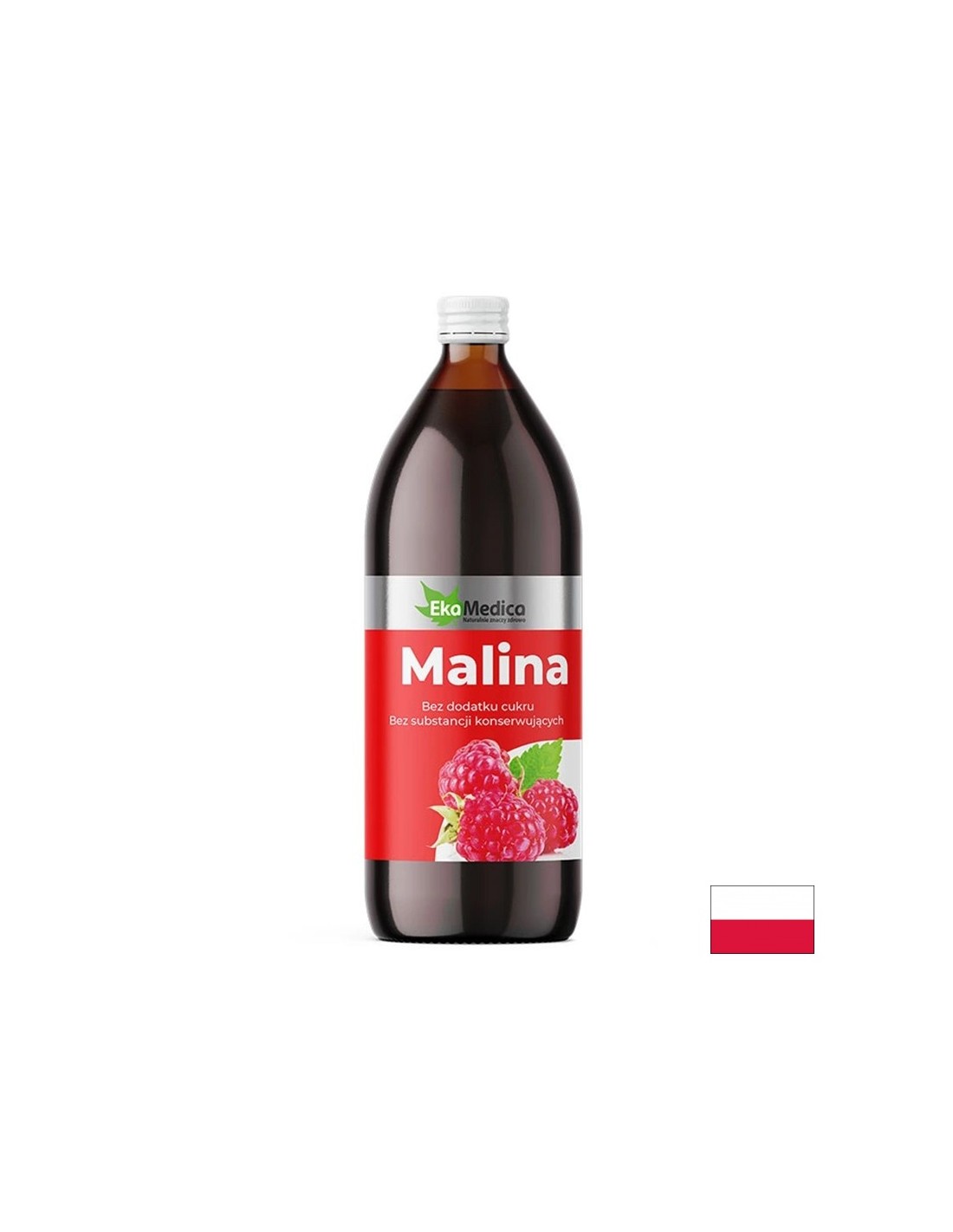 Jus de framboise avec camu-camu et vitamine C naturel - propriétés antioxydantes et anti-avant, 1 litre, 20 doses