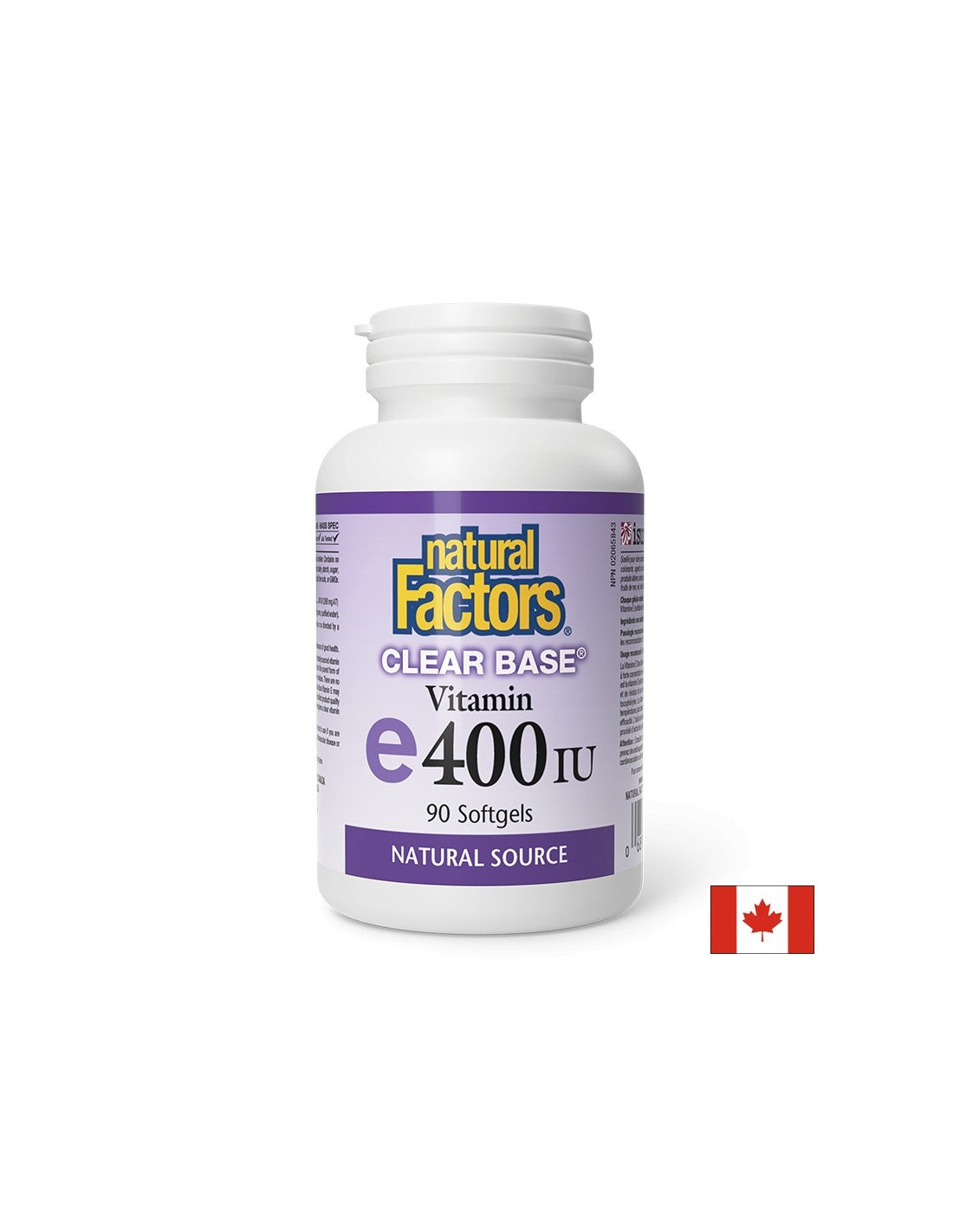 Vitamine de base claire E 400 UI - 90 capsules de gel