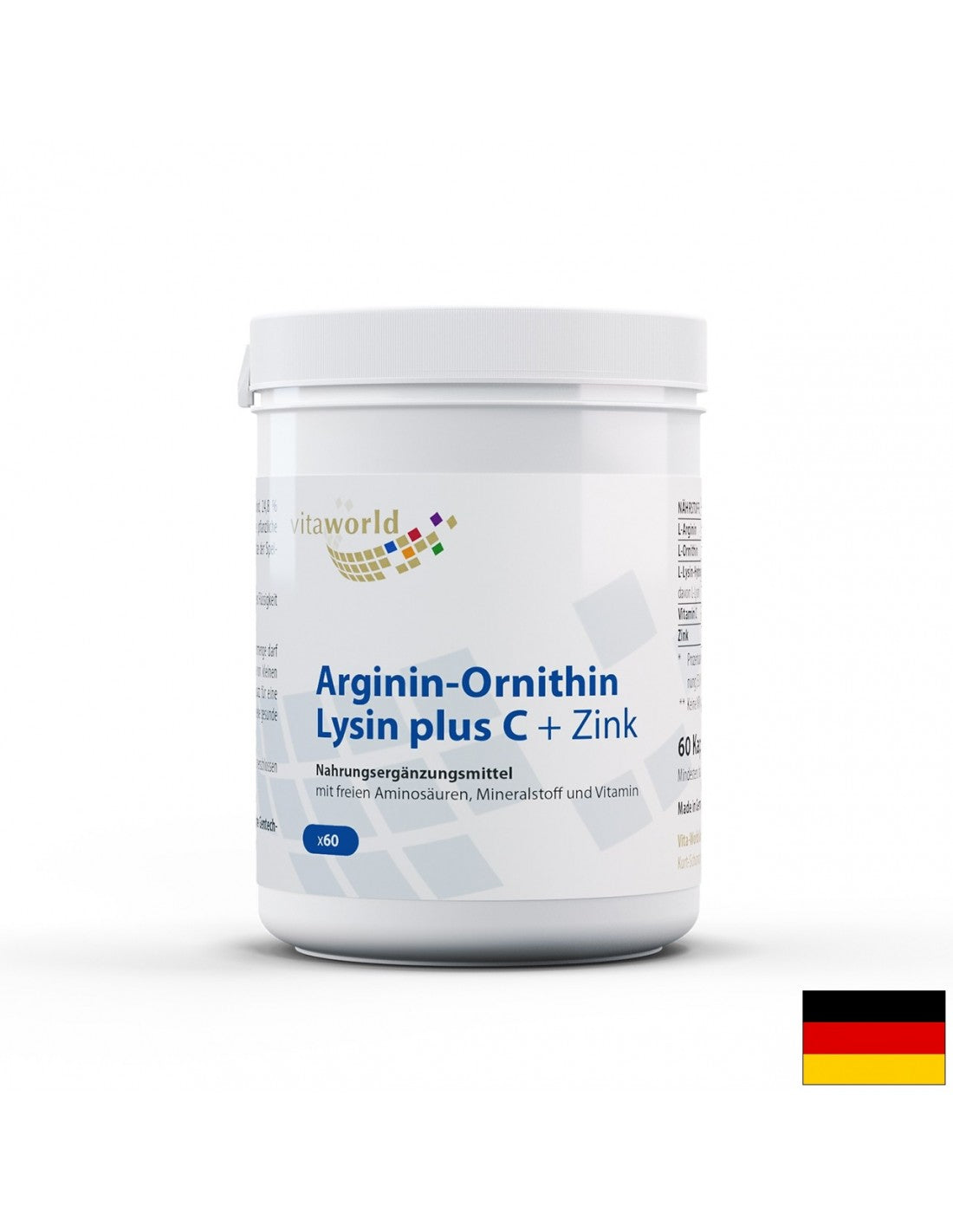Arginine-ornithine-lysin + c + zink/arginine-ornithine-lysine + vitamine C + zinc, 60 capsules