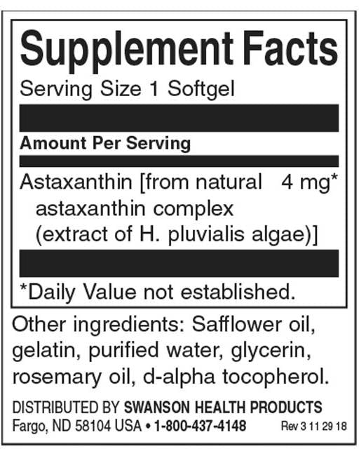 Astaxanthine 4 mg - 60 capsules de gel