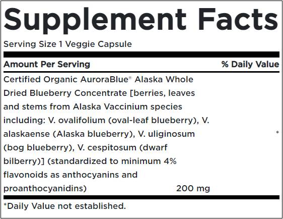 Complexe aux bleuets Aurorablue/Wild Alaska - 30 capsules