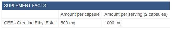 CEE 1000/créatine éthyl ester 120 capsules