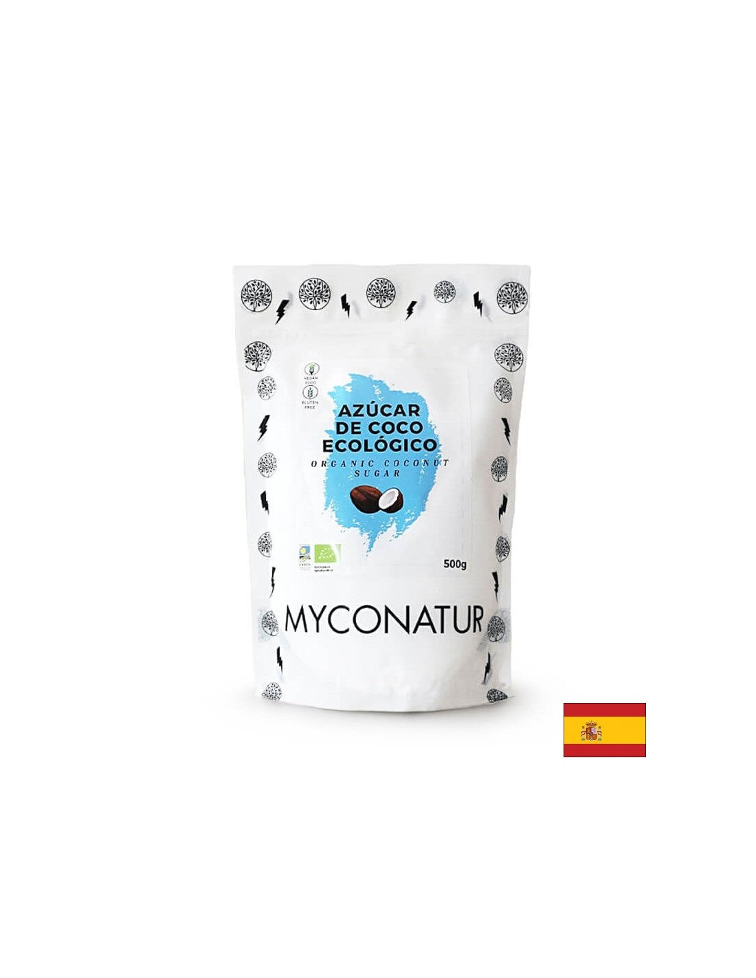 Azucar de coco, Bio - Sucre de coco biologique, 500 g <tc>Myconatur</tc>