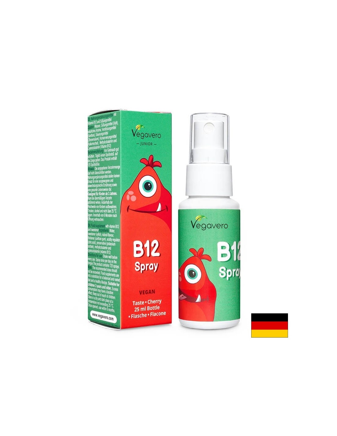B12 Spray Junior - Vitamine B12 pour enfants, Spray buccal, 25 ml, 120 doses <tc>Vegavero</tc>