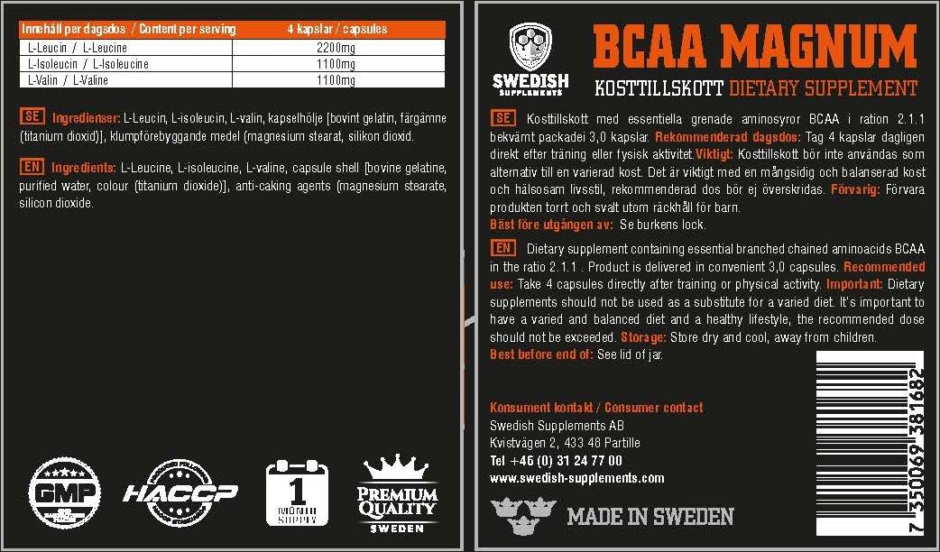 BCAA magnum 1100 mg 120 capsules