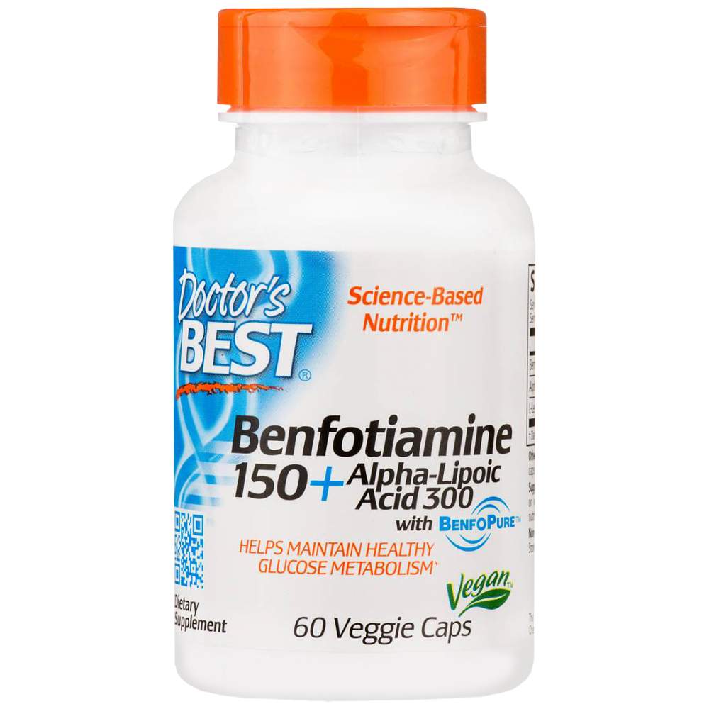 Meilleure benfotiamine 150 mg + acide lipoïque alpha 300 mg - 60 capsules