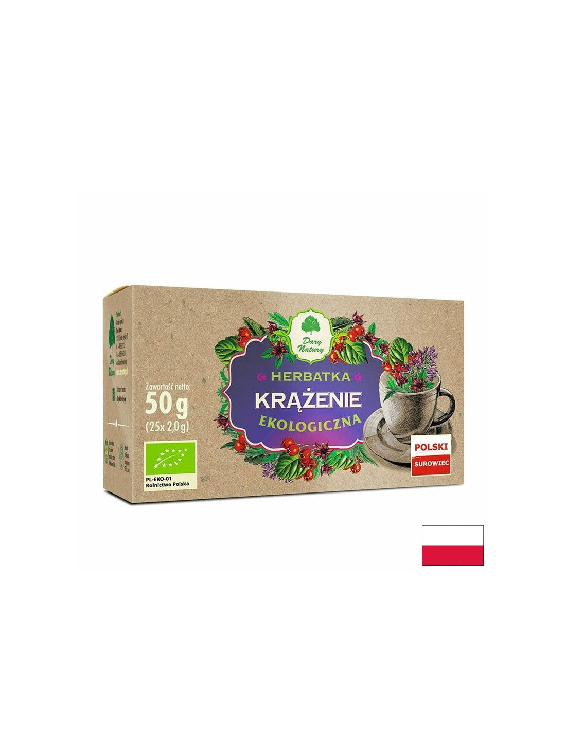 Bio de circulation de thé à base de plantes, 25 paquets