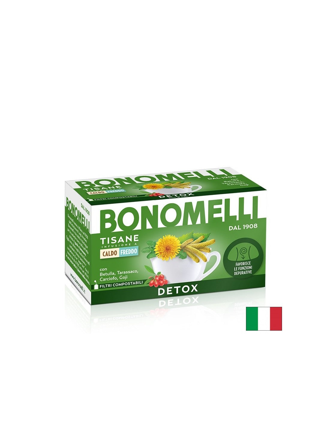 Détox du thé à base de plantes - purification et équilibre métabolique, 16 sachets