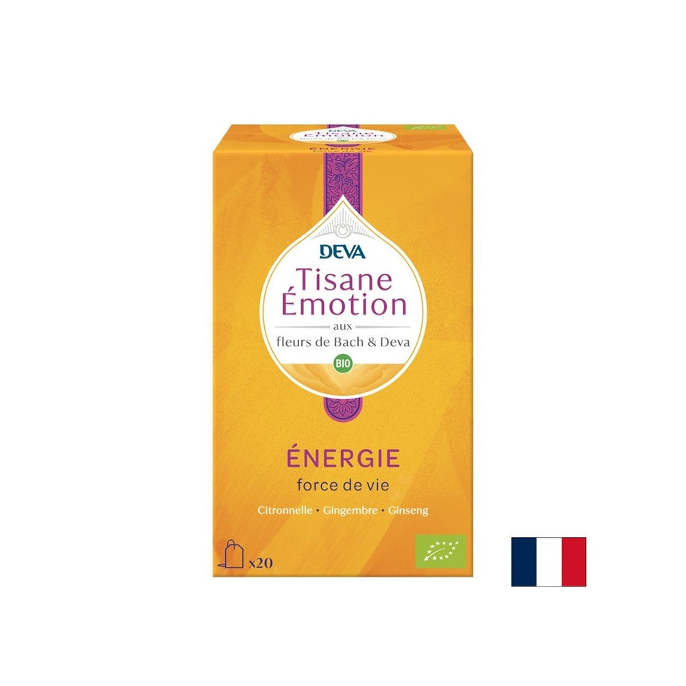 Thé à base de plantes "Energy" (avec des élixirs floraux selon la méthode du Dr Bach), 20 sacs filtrants