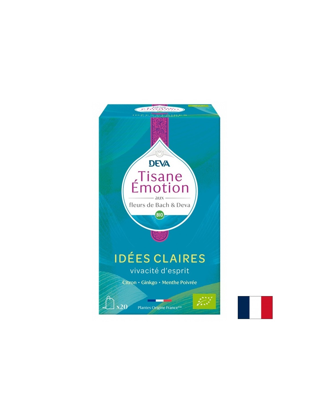 «Concentration» de tisane (avec des élixirs floraux selon la méthode du Dr Bach), 20 sacs filtrants