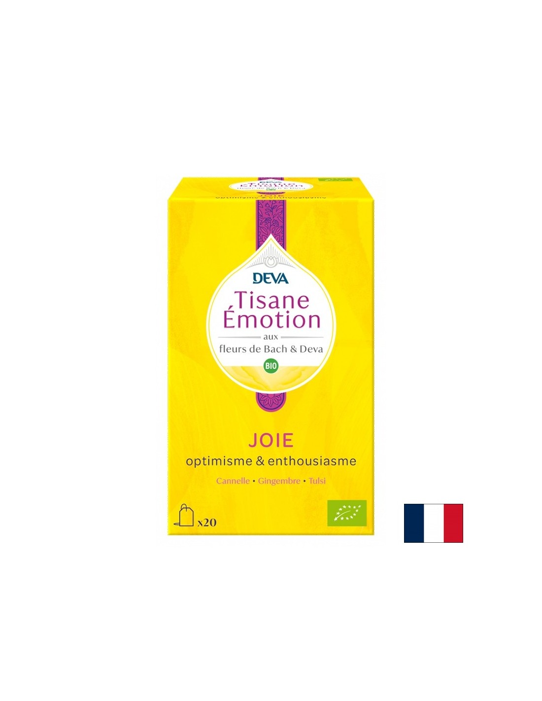 Thé à base de plantes "Joy" (avec des élixirs floraux selon la méthode du Dr Bach), 20 sacs filtrants