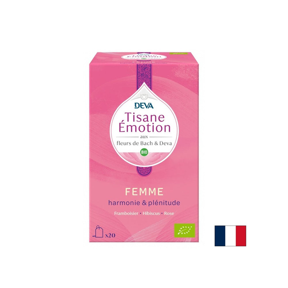 Thé à base de plantes "sérénité" pour les femmes (avec des élixirs floraux selon la méthode du Dr Bach), 20 sacs filtrants