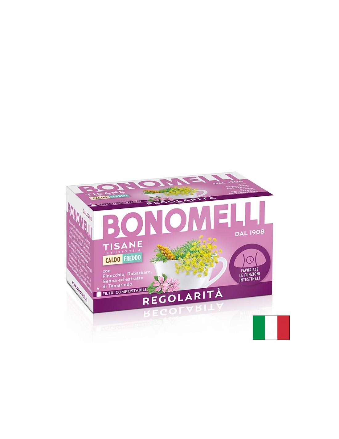 Thé à base de plantes pour un bon péristaltisme - confort intestinal et perméabilité naturelle, 16 sachets