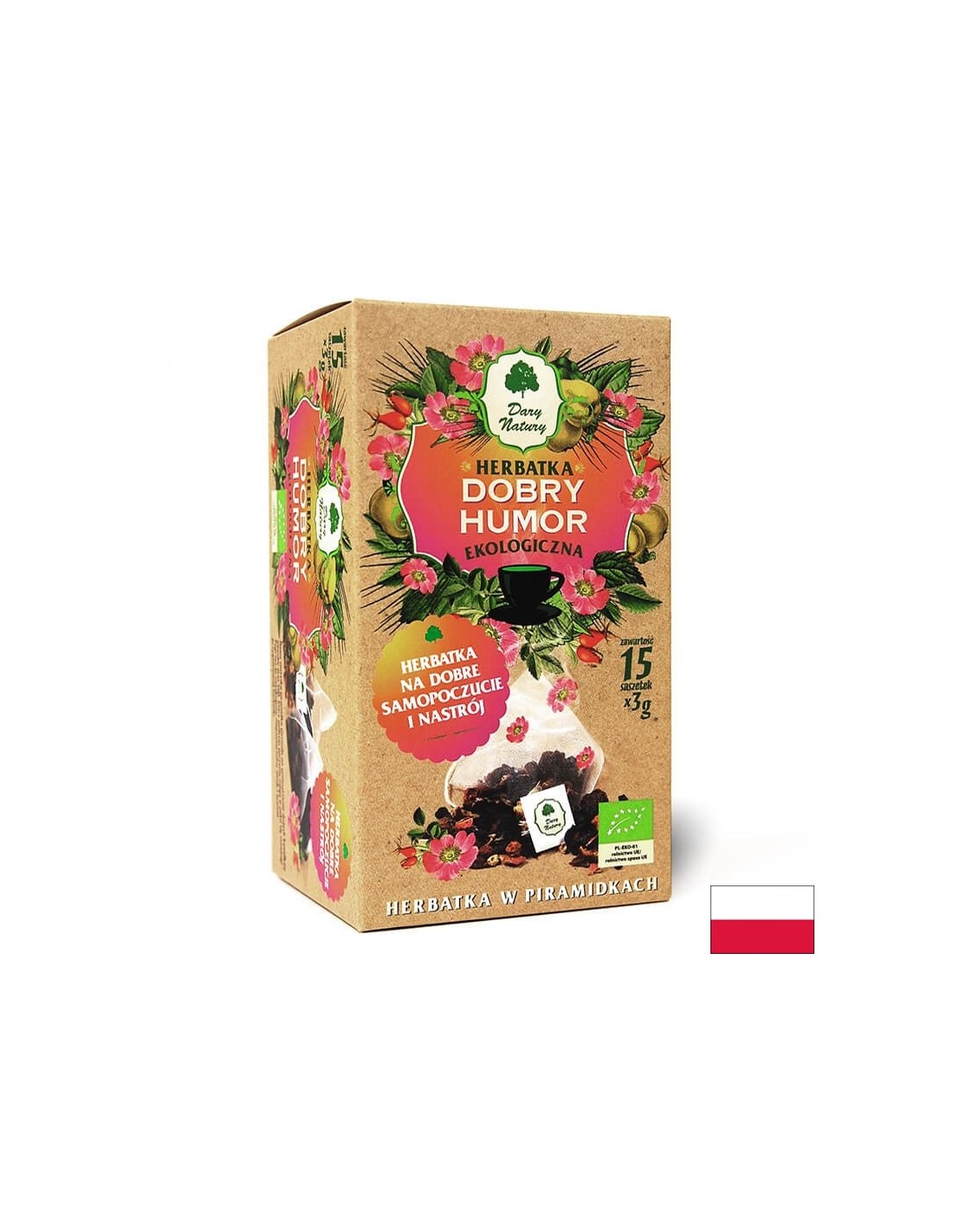 Thé à base de plantes pour une biographie de bonne humeur, 15 paquets