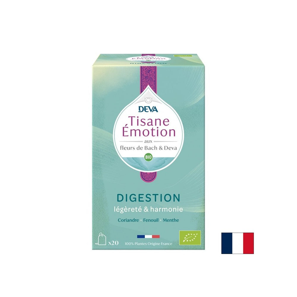 Thé à base de plantes pour une bonne digestion (avec des élixirs floraux selon la méthode du Dr Bach), 20 sacs filtrants