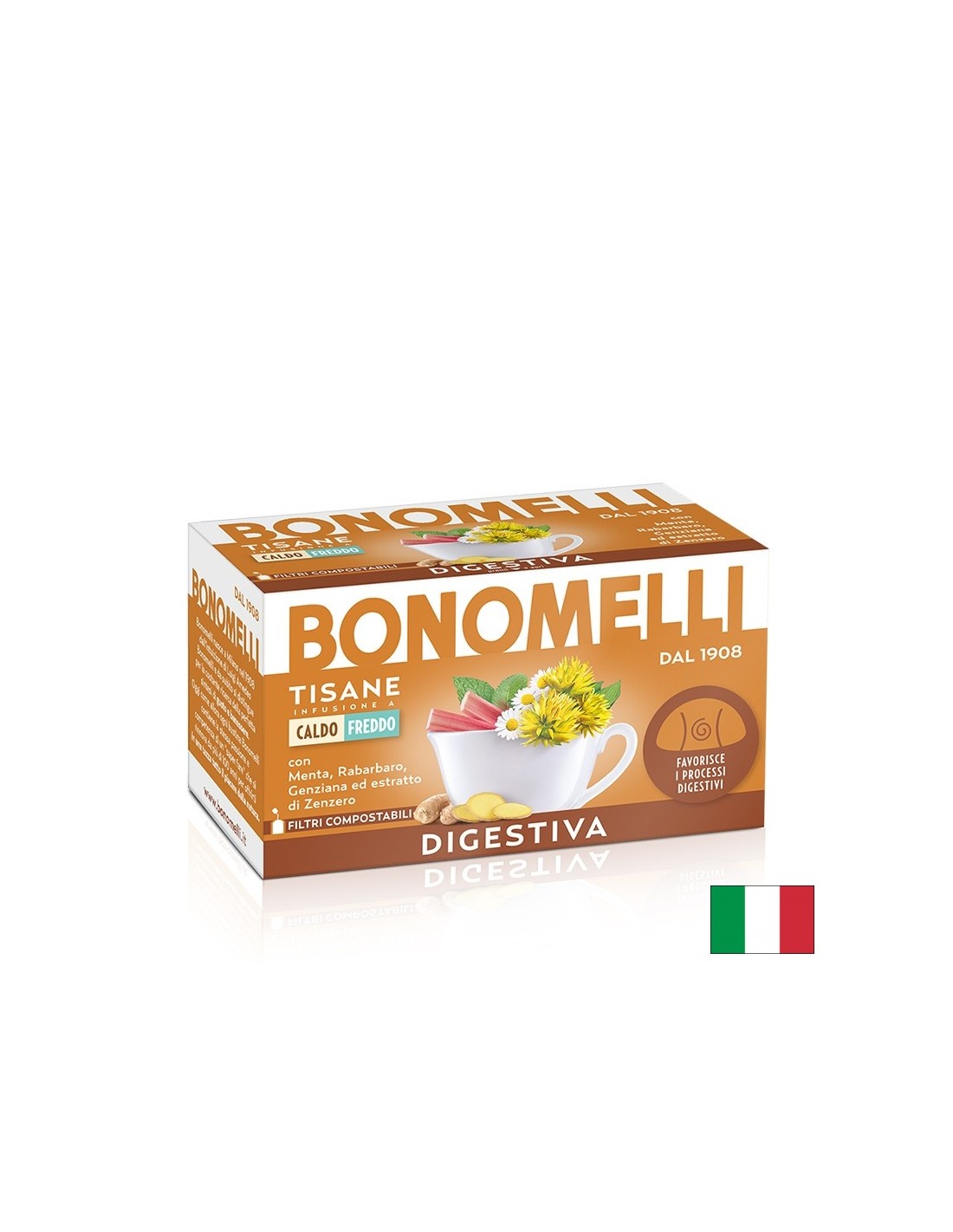 Thé digestif à base de plantes - confort et légèreté après un repas, 16 sachets