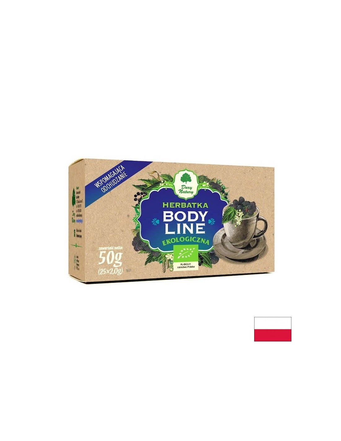 Thé à base de plantes pour la perte de poids Bio, 25 sacs filtrants