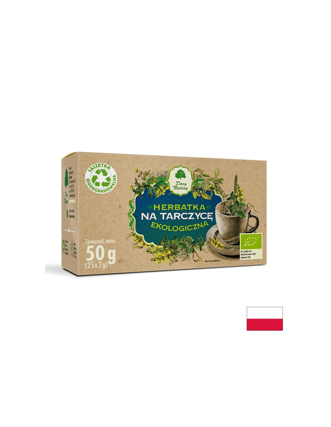 Thé à base de plantes pour la biographie de la glande thyroïde, 25 sacs filtrants