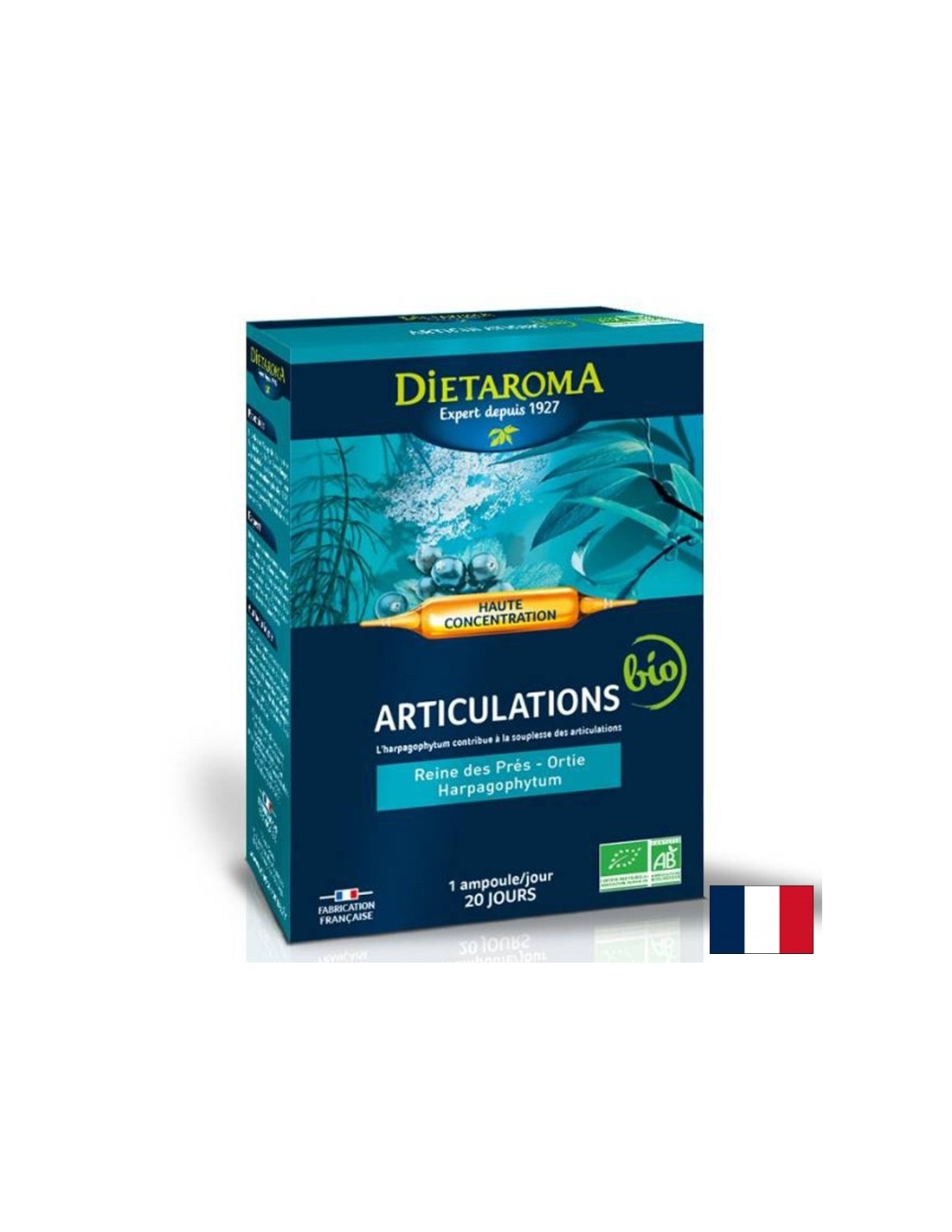 Formule à base de plantes pour joints mobiles, 20 ampoules à boire