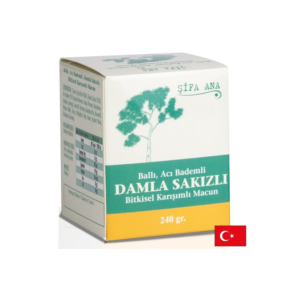 Paste à base de plantes au miel, aux amandes amères et à l'huile de mastic - pour une bonne digestion, 250 g