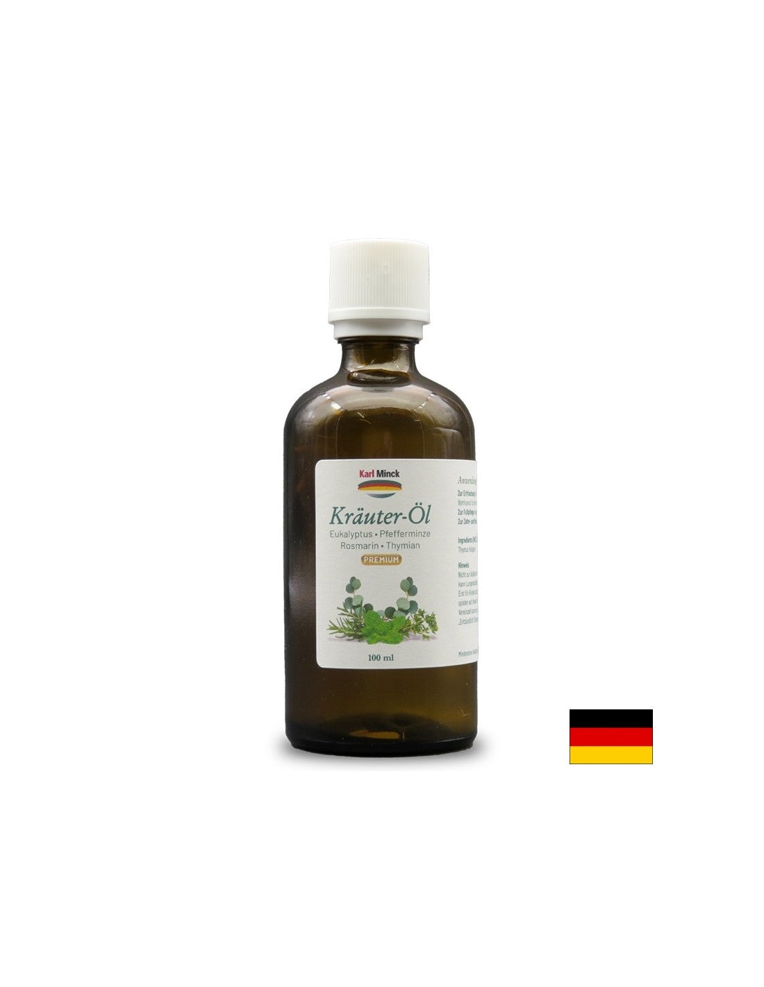 Huiles de menthe, d'eucalyptus, de romarin et de thym - avec effet anti-douleur et antibactérien, 100 ml