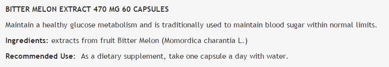 Extrait de melon amer 470 mg - 60 capsules