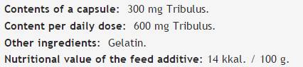 Tribulus terrestris extrait 300 mg - 60 capsules