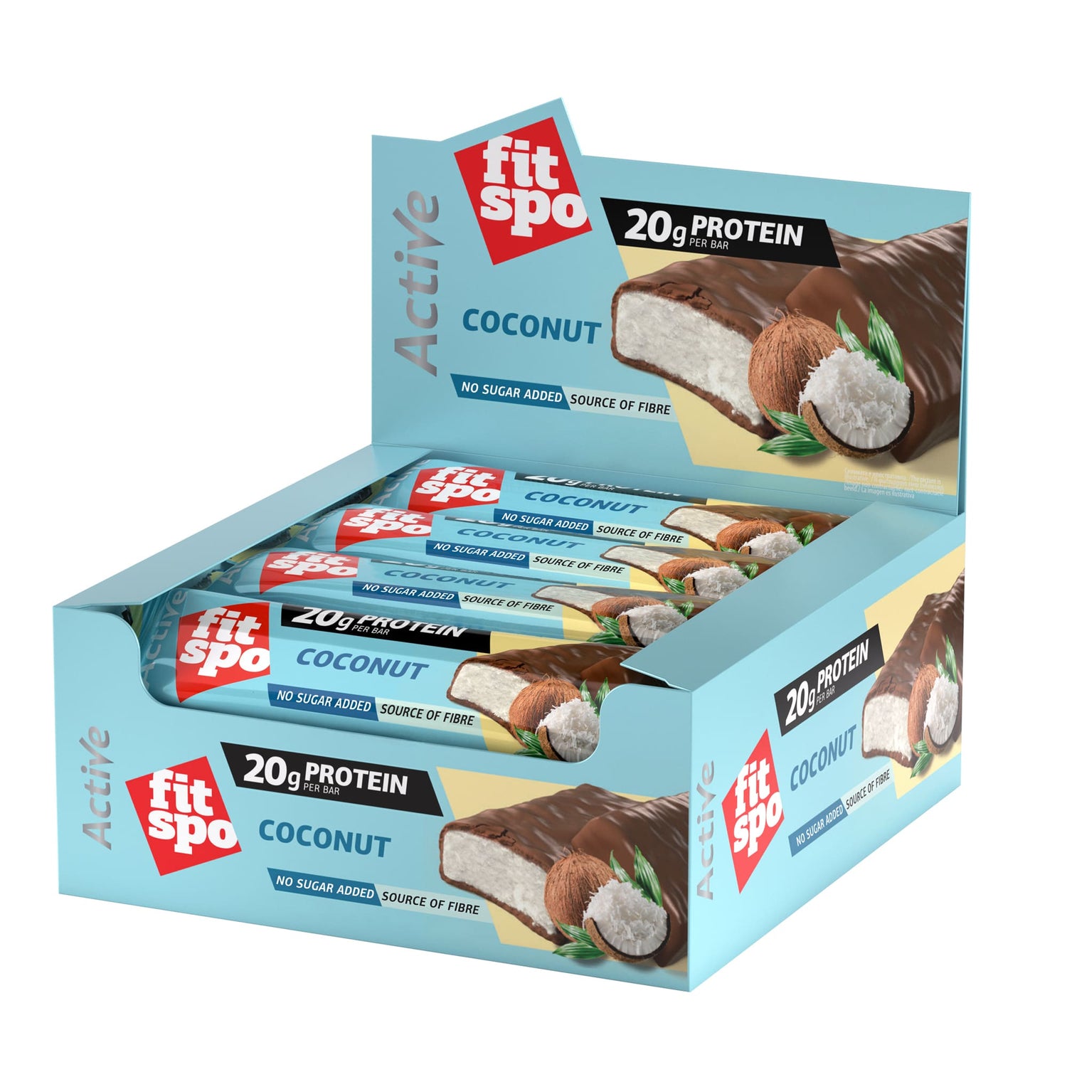 Coconut à barre active - 12 x 60 grammes