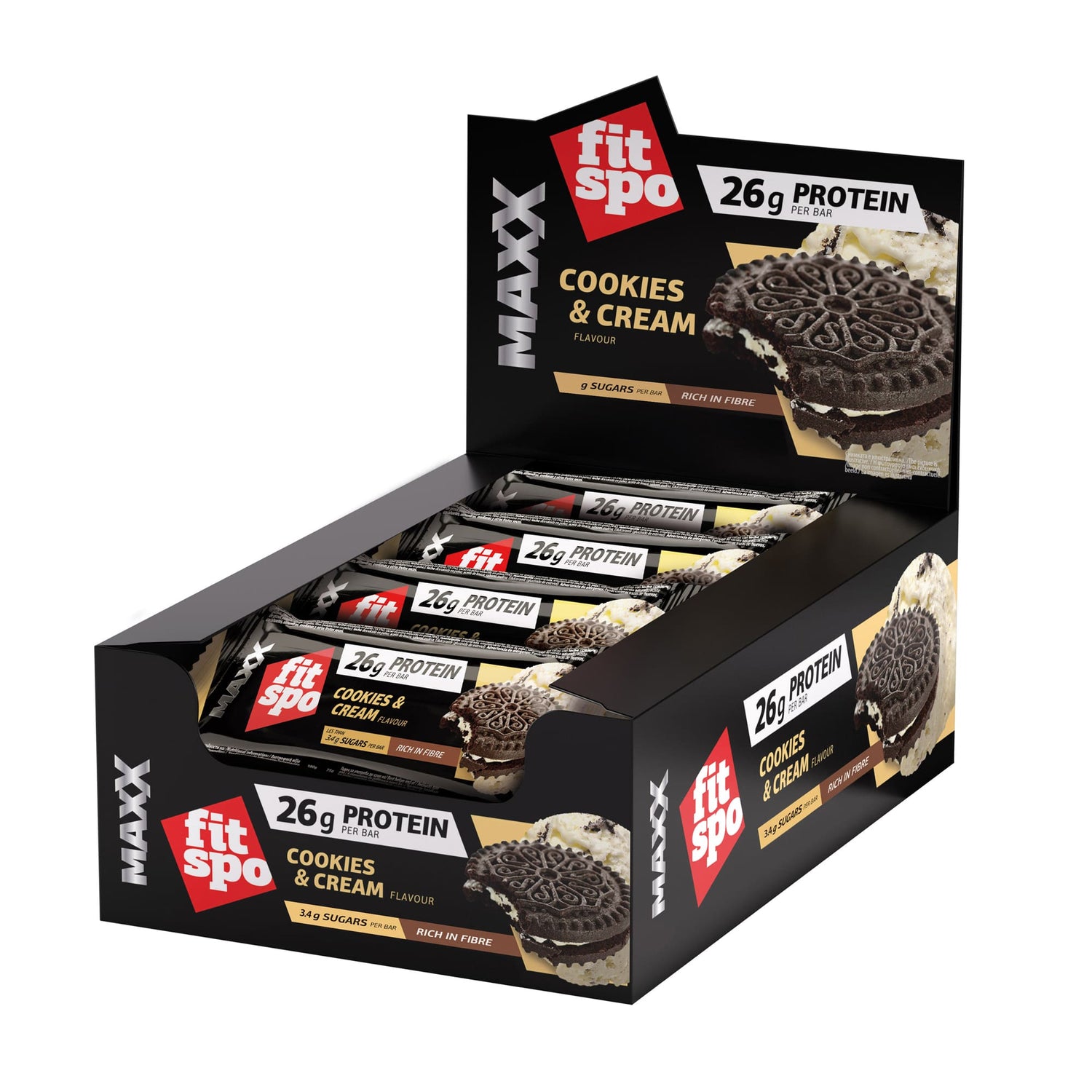 Biscuits et crème Maxx Bar - 12 x 75 grammes