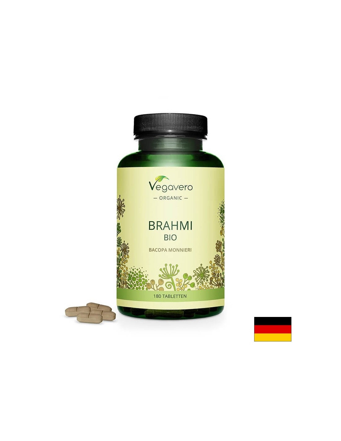 Brahmi BIO – Bacopa Monieri BIO - Brahmi – Bacopa Monieri, 180 comprimés <tc>Vegavero</tc>