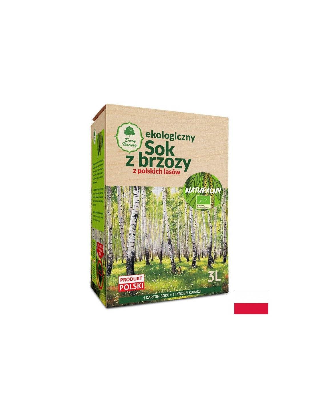 Jus de bouleau organique - détoxification, ton, forte immunité, 3 litres