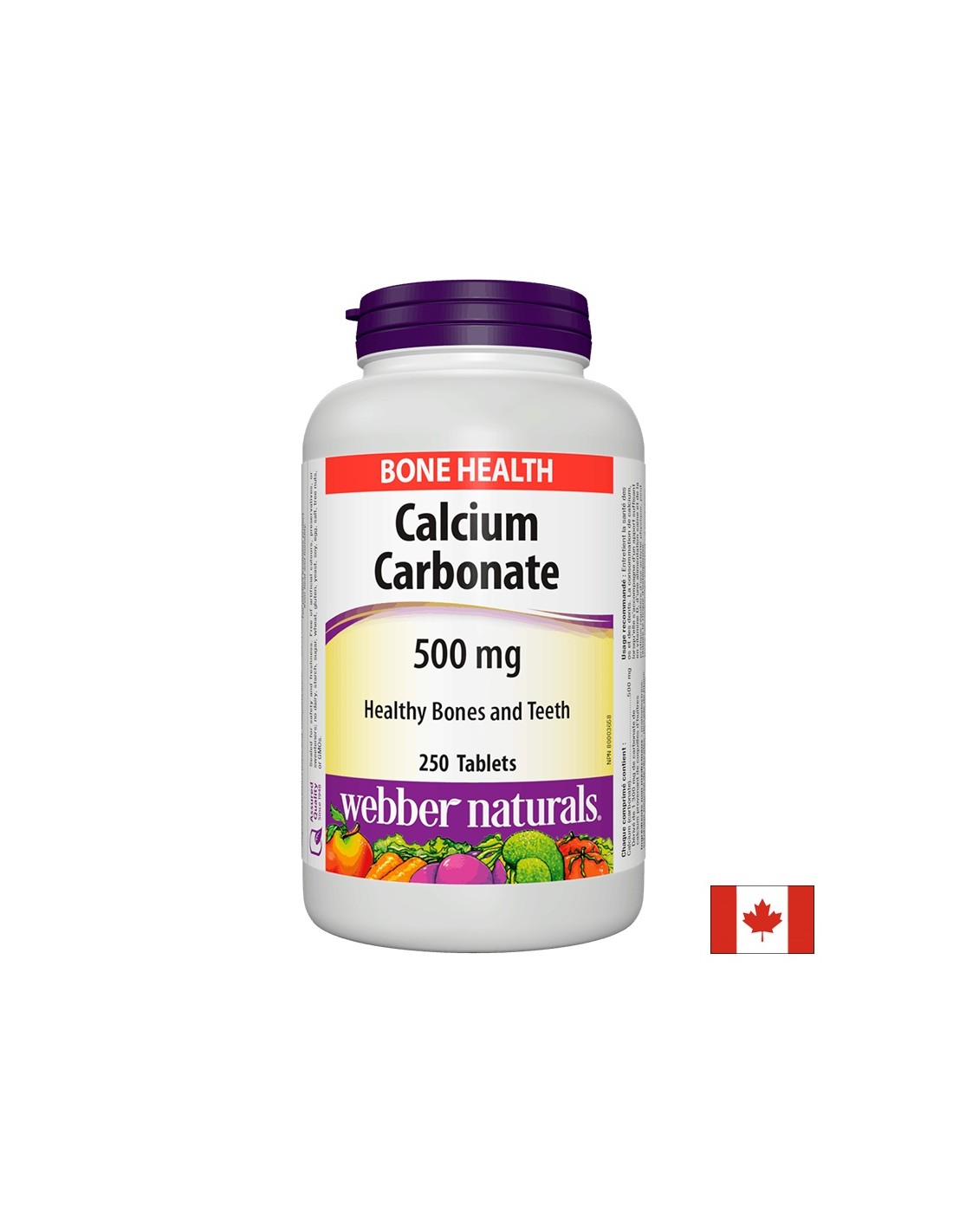 Carbonate de calcium, 500 mg, 250 comprimés