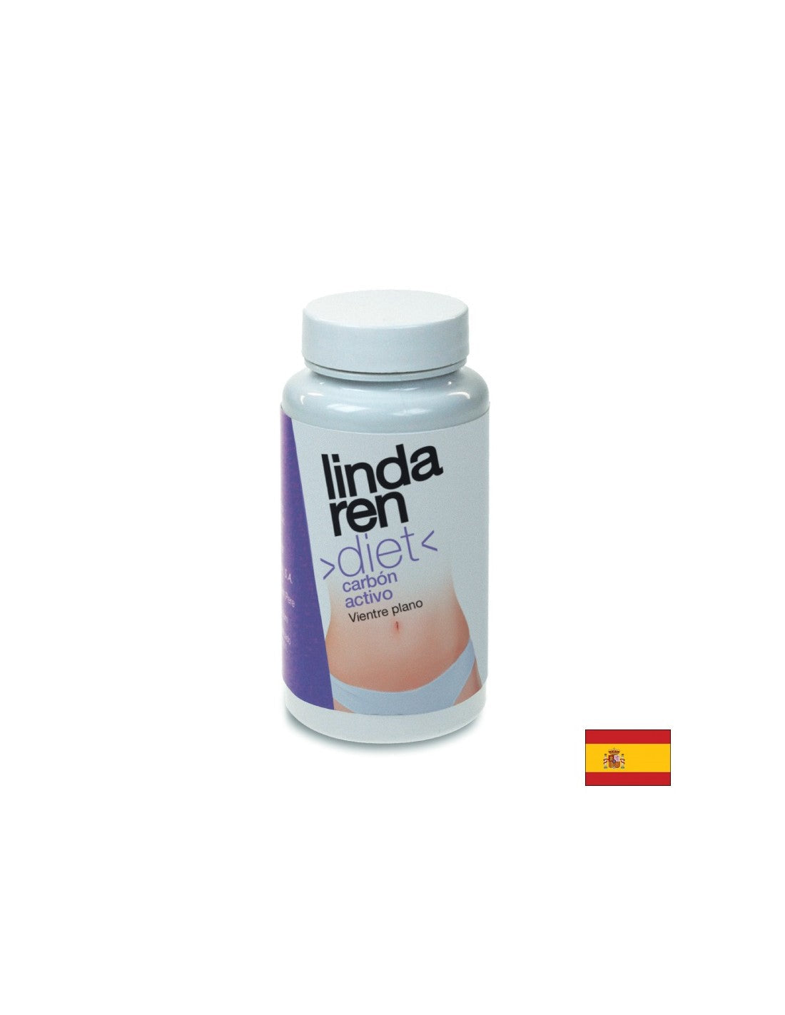 Carbone actif pour un estomac plat - Carbon Activo Viente Plano Lindaren, 60 capsules