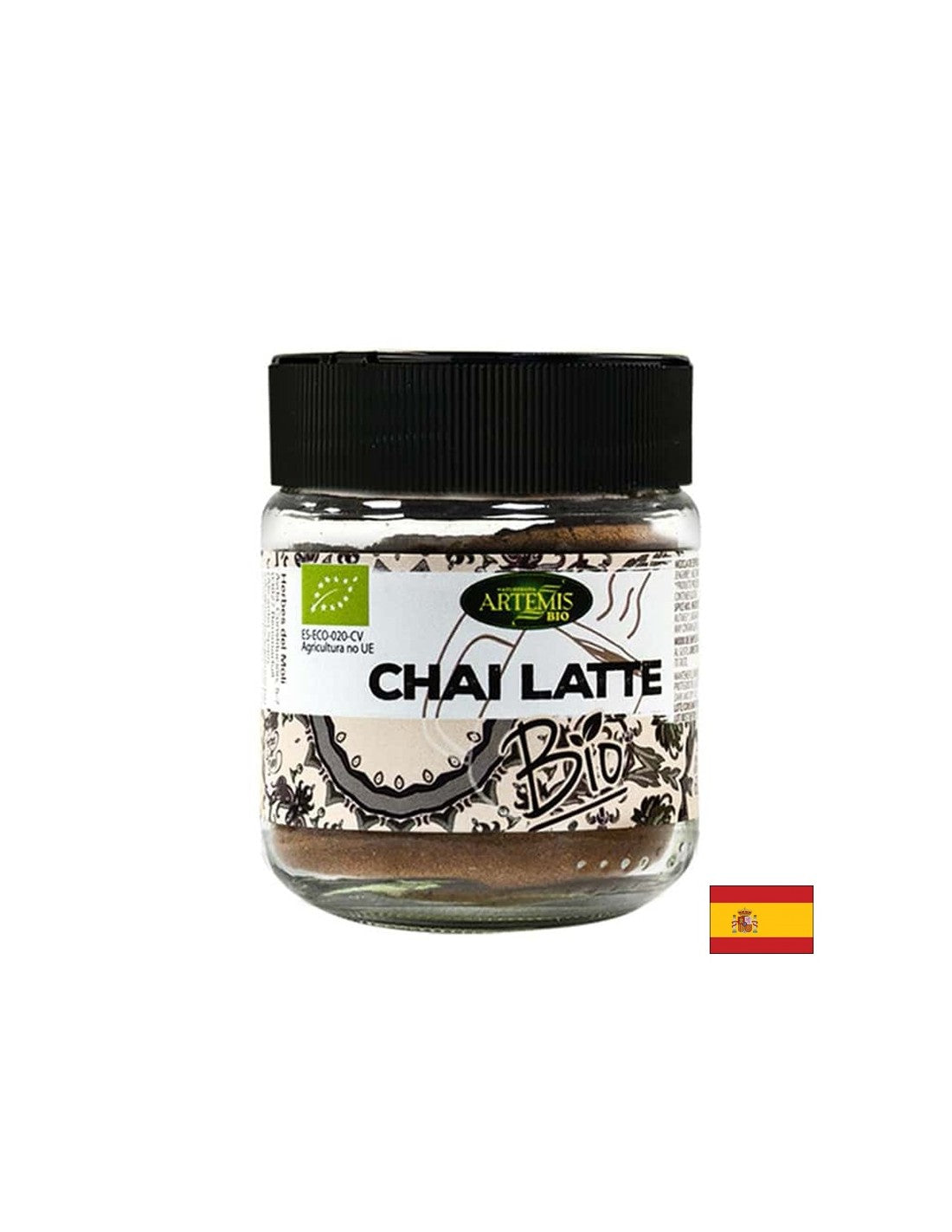 Pour les boissons aromatives - mélange à base de plantes chai latte - avec cannelle, gingembre et autres épices biologiques, 60 g, poudre