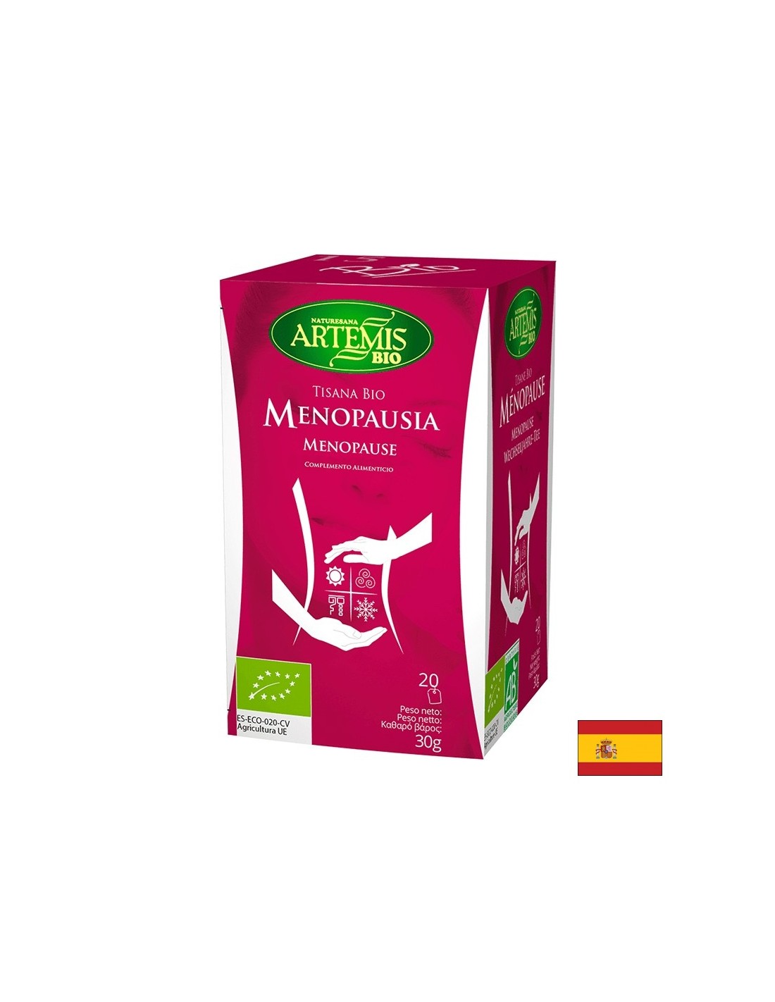 Bio de thé de ménopause, 20 sacs de filtre