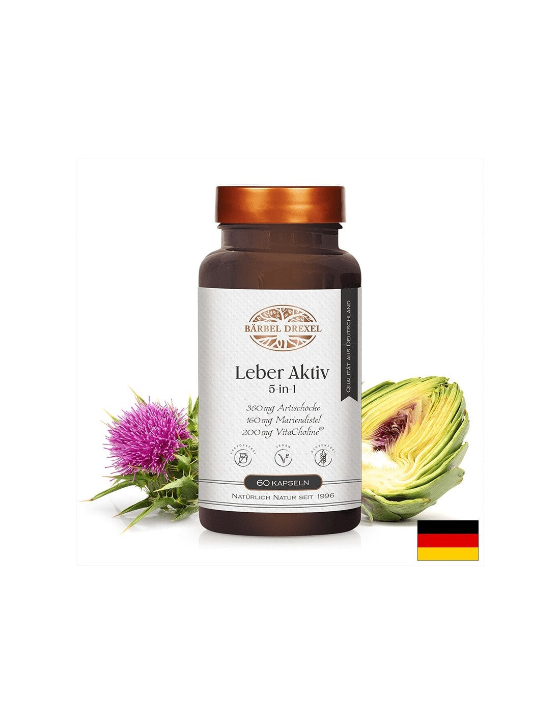 Foie et vésicule biliaire - Formule de désintoxication avec herbes, vitamines et minéraux, 60 capsules