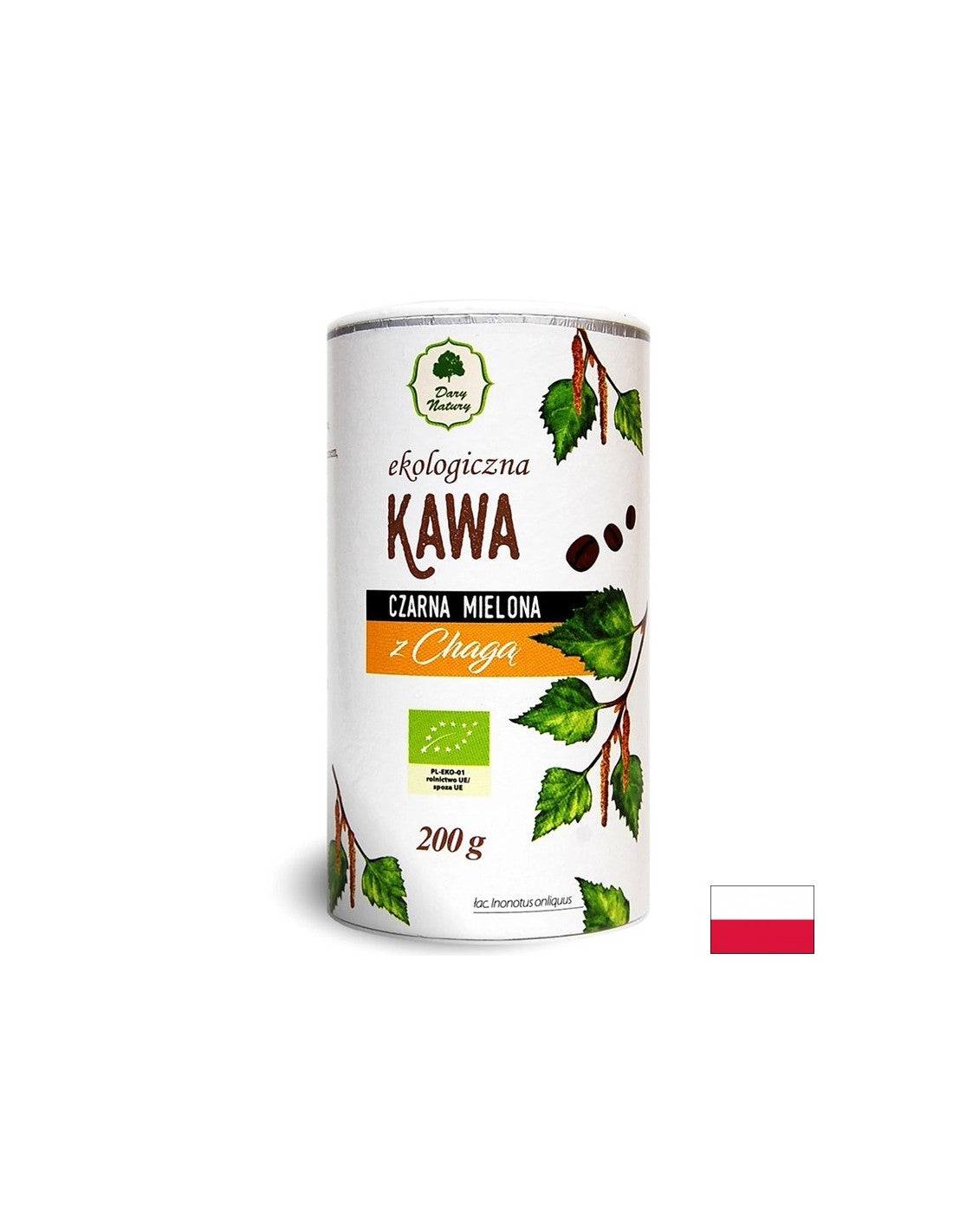 Café noir avec chaga bio, 200 g