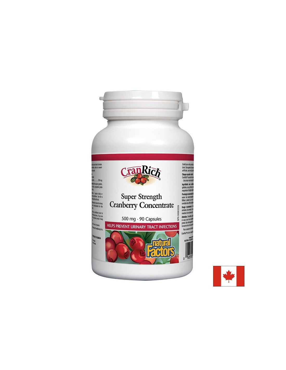 Concentre de canneberge 500 mg - 90 capsules