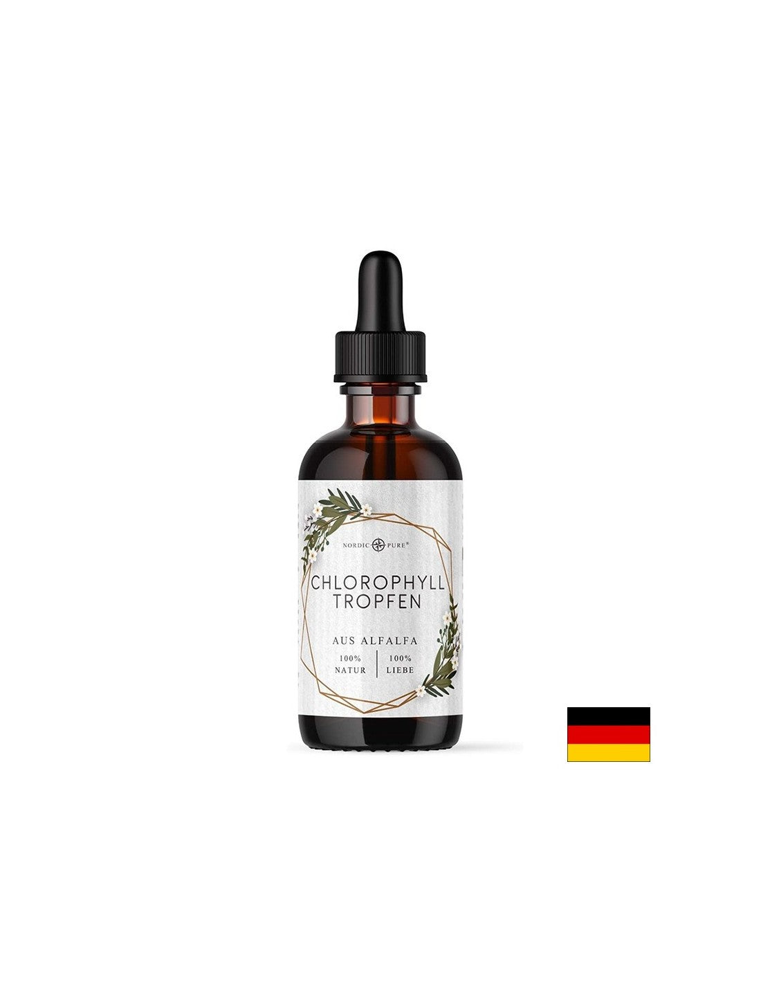 Chlorophylle de luzerne - pour la détoxification, gouttes, 100 ml de nvs