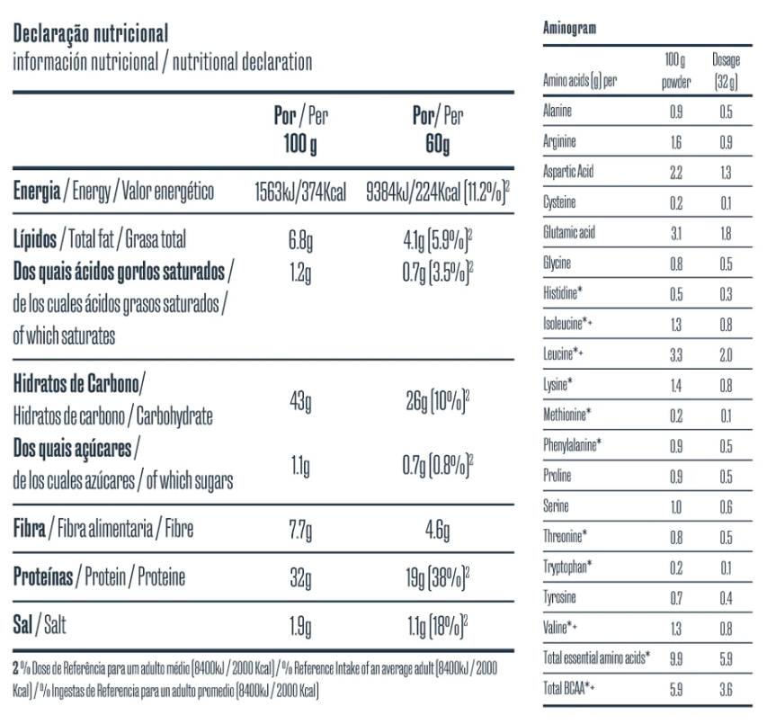 Avoine en flocée instantanée avec protéine végétale 300 grammes