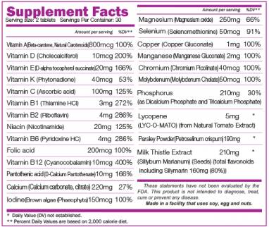 Comprimés de formule 2x60 de Formule 2x60